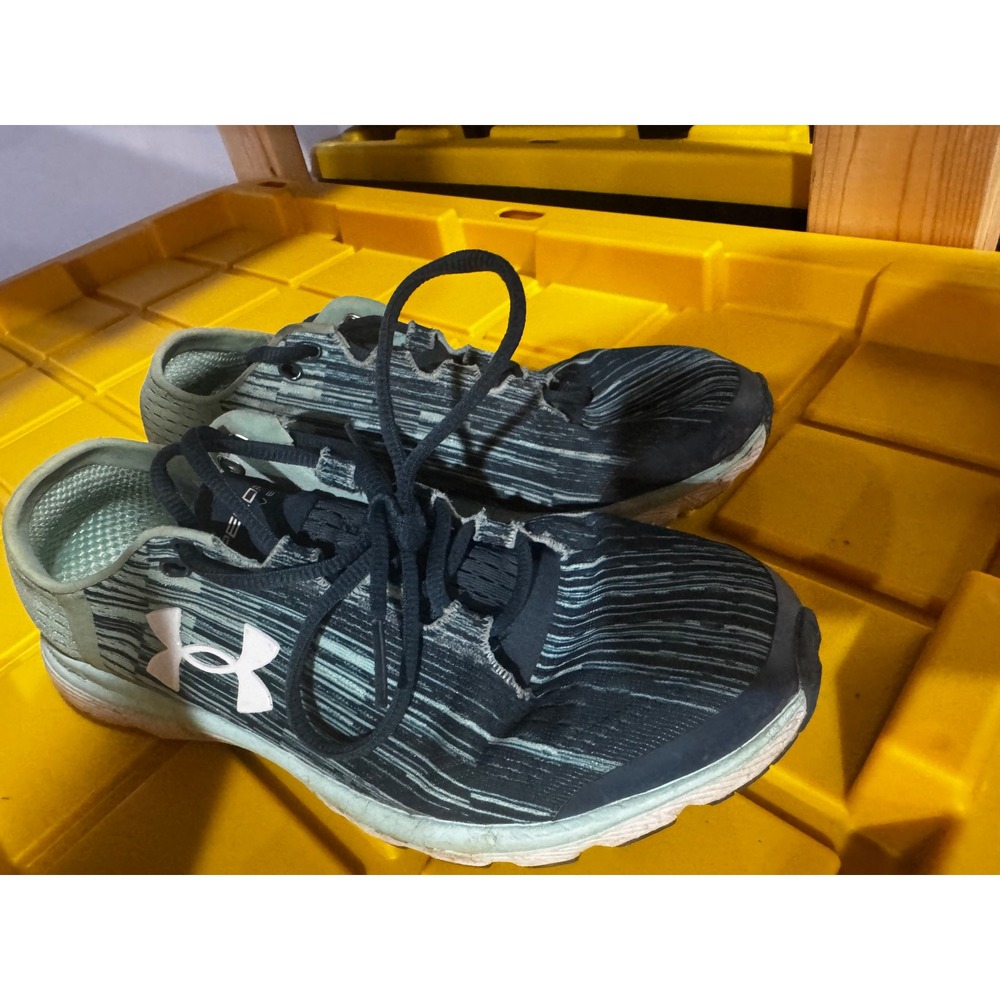 Under Armour Speedform Velociti Womens Running Shoes Blue Green 1298675-400 8.5